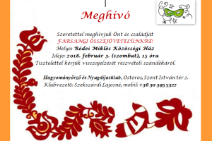 Hagyományőrzők farsangi mulatsága